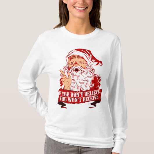 T-shirt Aucune croyance d'aucune réception (Devant)