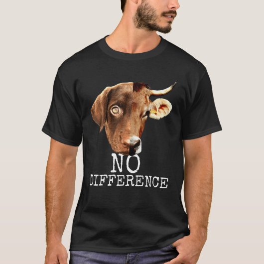 T-shirt Aucune différence Pro Vegan Végétarien Végétarien (Devant)
