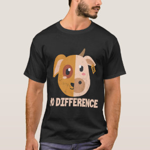 T-shirt Aucune différence Vegan Végétarien Chien Vin anima