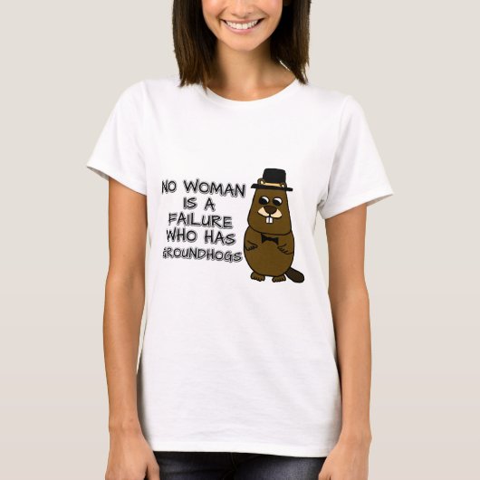 T-shirt Aucune femme n'est un échec qui a des marmottes (Devant)