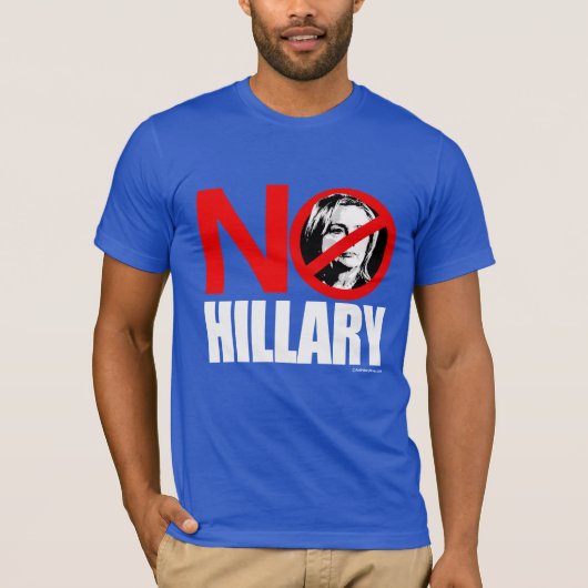 T-shirt AUCUNE HILLARY - anti blanc de png de Hillary - (Devant)