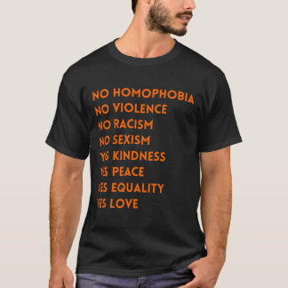 T-shirt Aucune homophobie aucune violence