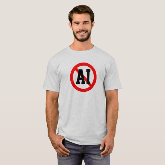 T-shirt Aucune intelligence artificielle (Devant entier)