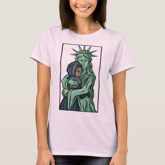 T-shirt Aucune interdiction aucun mur (Devant)