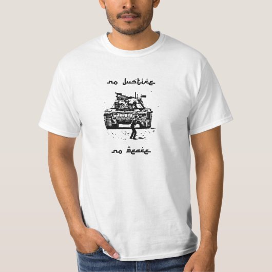 T-shirt Aucune justice - aucune paix ! (Devant)