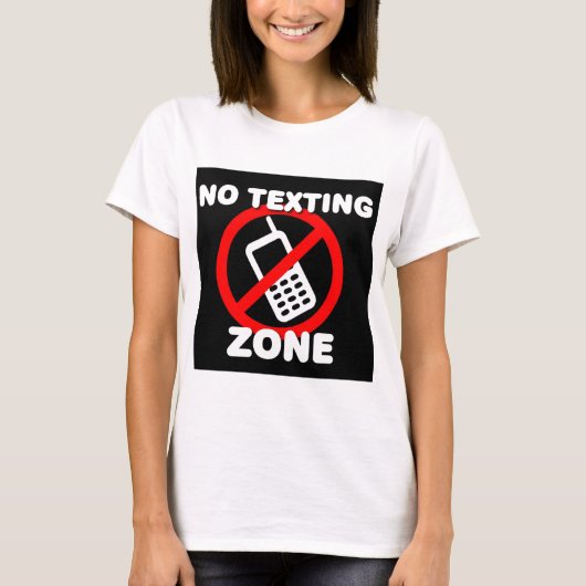 T-shirt Aucune zone de service de mini-messages (Devant)