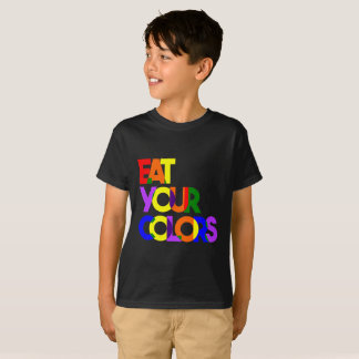 T-shirt Audacieux "mangez vos enfants de couleurs" -