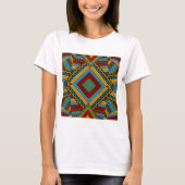T-shirt Audacieux Motif géométrique Tribal Coloré Ethnique (Devant)