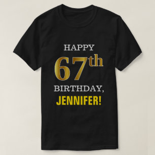 T-shirt Audacieux, noir, anniversaire d'or de Faux