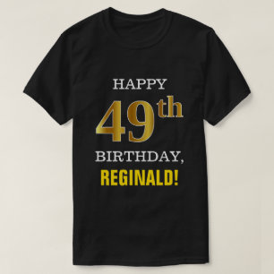 T-shirt Audacieux, noir, anniversaire d'or de Faux