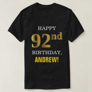 T-shirt Audacieux, noir, anniversaire d'or de Faux