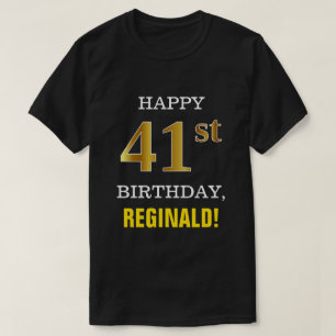 T-shirt Audacieux, noir, anniversaire d'or de Faux