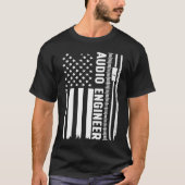 T-shirt Audio Engineer American Flag Audio Engineering (Devant)