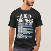 T-shirt Audio Engineer Naming Convention Audio Engineering (Devant)