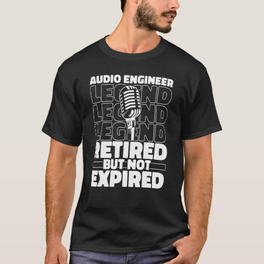 T-shirt Audio Engineer Retraité Producer Studio Sound Eng (Devant)