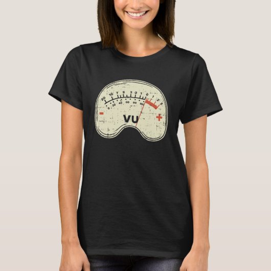 T-shirt Audio Engineer Vu Meter for Audio Technician Sound (Devant)