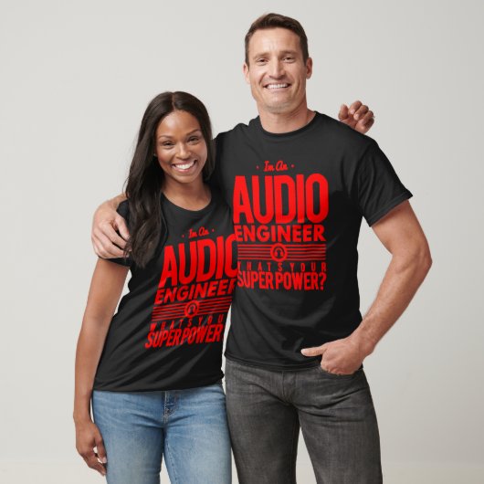 T-shirt Audio/Sound Engineer Black/Red Men's Pro Tools (Unisexe)