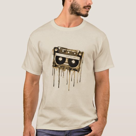 T-shirt audiocassette vintage (Devant)