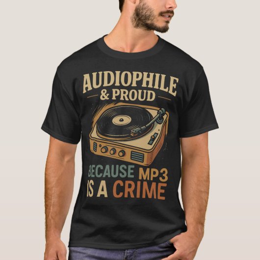 T-shirt Audiophile & Fier - Sans Compromis sur le Son (Devant)