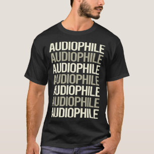 T-shirt Audiophile texte blanc