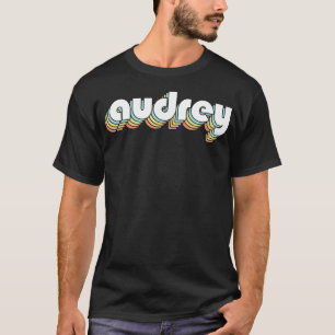 T-shirt Audrey Retro Typographie arc-en-ciel style défraîc