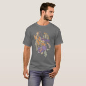 T-shirt Audubon Blue Florida Scruter Jay sur Orange Tree (Devant entier)