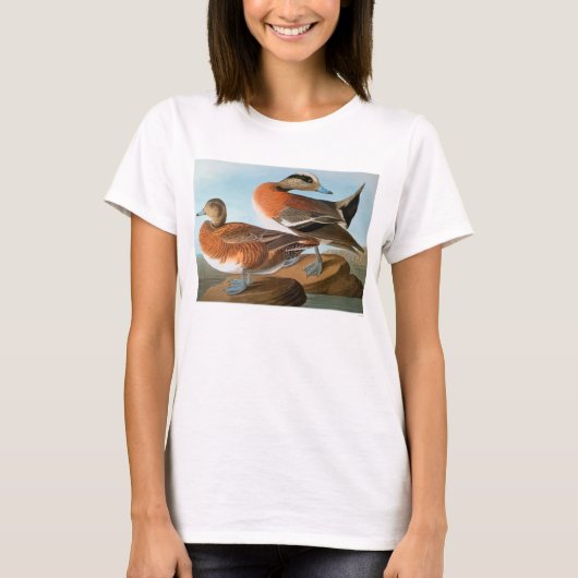 T-shirt Audubon : Canard siffleur (Devant)