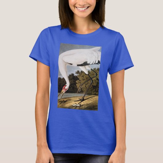 T-shirt Audubon : Grue blanche (Devant)