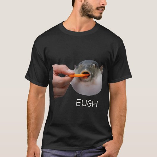 T-shirt Augh, eugh (Poisson-lune mangeant une carotte) (Devant)