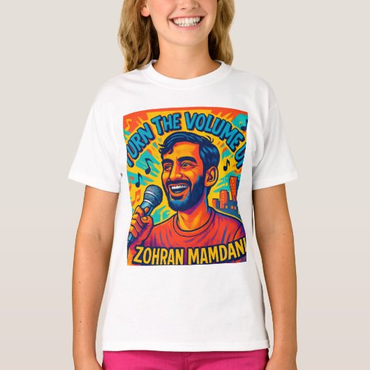 T-shirt Augmente le volume Zohran mamdani (Devant)