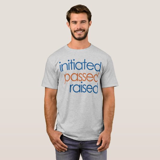 T-shirt augmenté passé lancé de maçon (Devant entier)