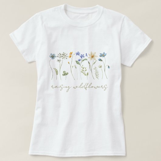 T-shirt Augmenter la femme fleur sauvage florale neutre (Design devant)