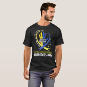 T-shirt Augmenter l'idée de conception de la sensibilisati (Devant entier)