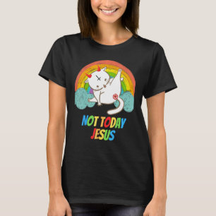 T-shirt Aujourd'hui Pas Jésus Diable Adoration Drôle Satan