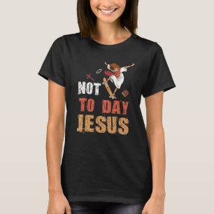 T-shirt Aujourd'hui pas Jésus Satan chèvre Satané arc-en-c