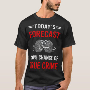 T-shirt Aujourd'hui prévision de crime réel