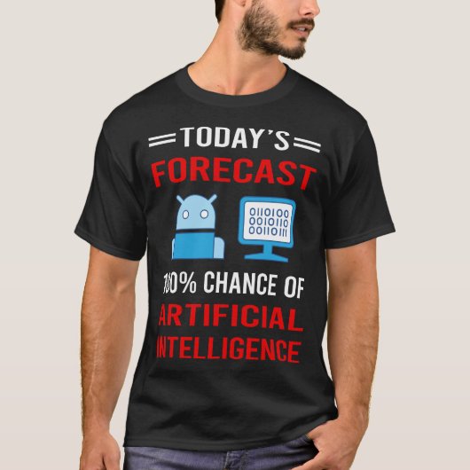 T-shirt Aujourd'hui Prévision Intelligence Artificielle AI (Devant)