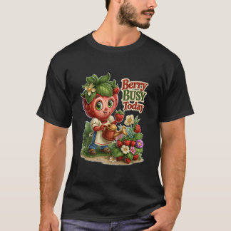 T-shirt Aujourd'hui très occupé Baie Jardinier de fraises