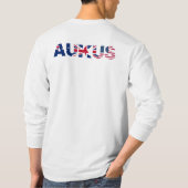 T-shirt AUKUS AU Royaume-Uni Flags de l'Alliance du Pacte  (Dos)