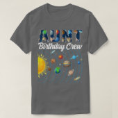 T-shirt Aunt Birthday Crew Outer Space Solar System Bday P (Design devant)