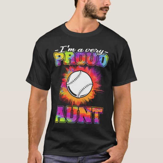 T-shirt Aunt Of A Baseball Player  Baseball (Devant)