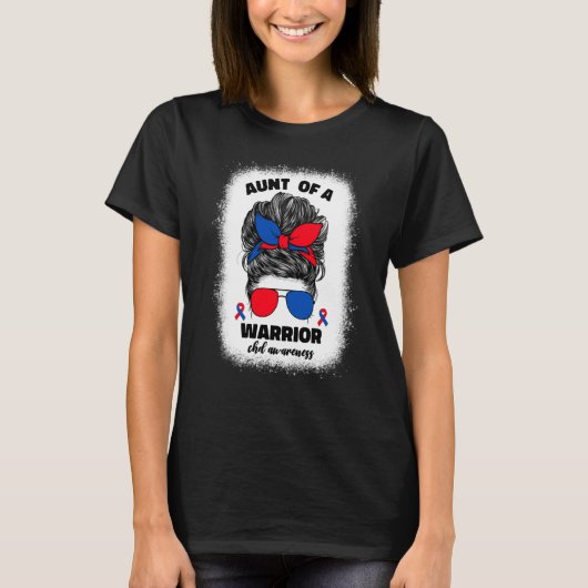 T-shirt Aunt of a Warrior CHD Congenital Heart Defect Awar (Devant)