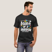 T-shirt Aunt of a Warriors Autism Family Puzzle Awareness (Devant entier)