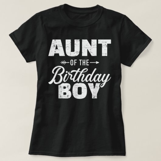 T-shirt Aunt of the birthday boy son matching family (Design devant)
