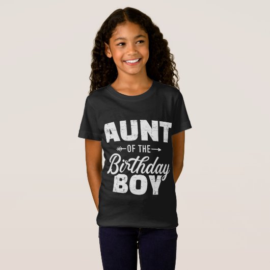 T-Shirt Aunt of the birthday boy son matching family (Devant entier)