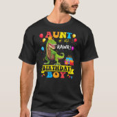 T-shirt Aunt of the Birthday Boy T-Rex RAWR Dinosaur Birth (Devant)