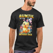 T-shirt Aunt Of The Birthday Cute Duck Animals Theme Famil (Devant)