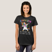 T-shirt Aunticorn aiment une tante normale Only More (Devant entier)