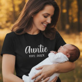 T-shirt Auntie Established Modern Script Black