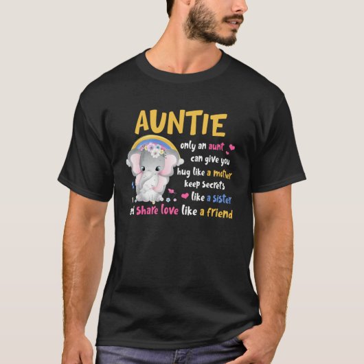 T-shirt Auntie  Hug Like A Mother Keeps Secrets Like A Sis (Devant)